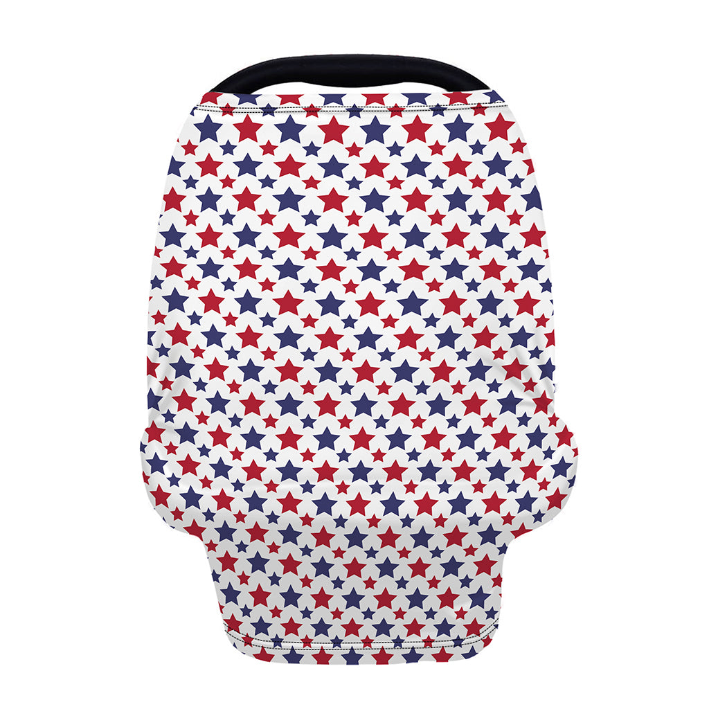 Red And Blue American Star Pattern Print Baby Seat Cover