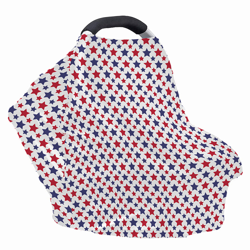 Red And Blue American Star Pattern Print Baby Seat Cover