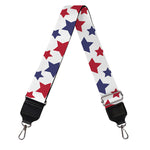 Red And Blue American Star Pattern Print Bag Strap