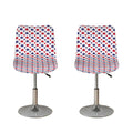 Red And Blue American Star Pattern Print Bar Stool Covers