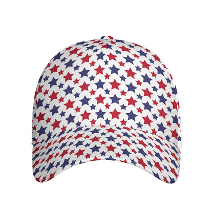 Red And Blue American Star Pattern Print Baseball Cap