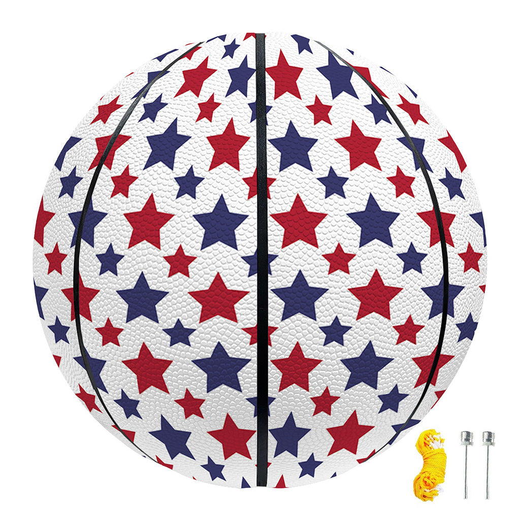 Red And Blue American Star Pattern Print Basketball