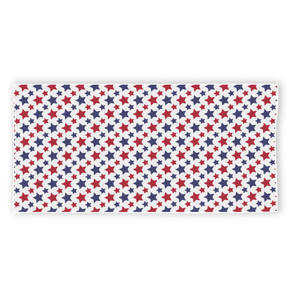 Red And Blue American Star Pattern Print Beach Towel