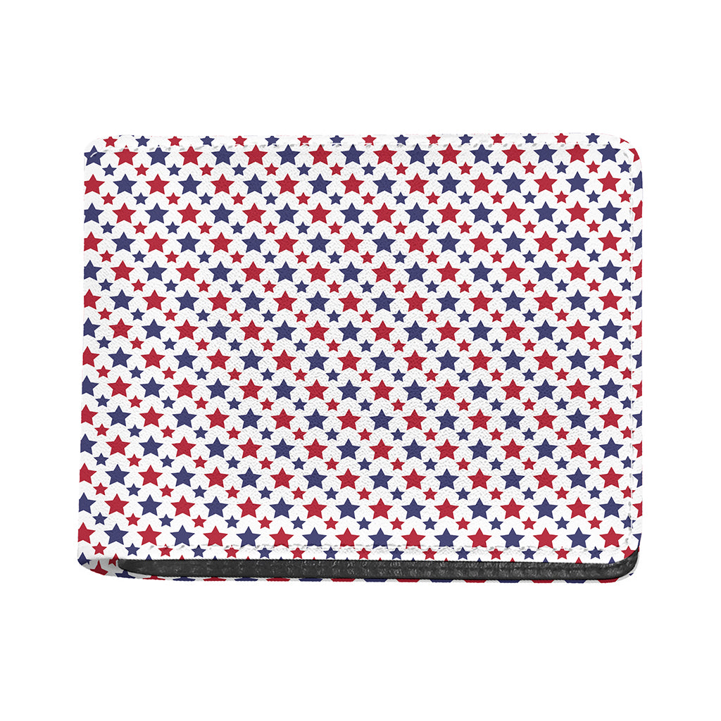 Red And Blue American Star Pattern Print Bifold Wallet