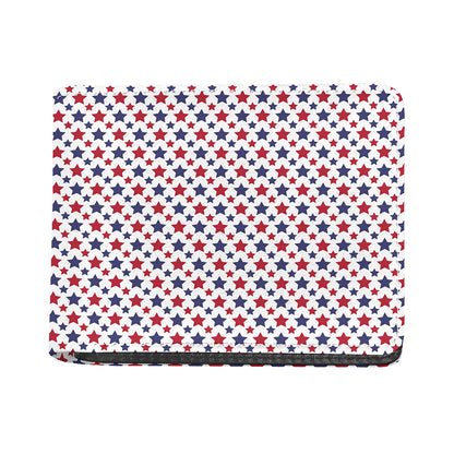 Red And Blue American Star Pattern Print Bifold Wallet