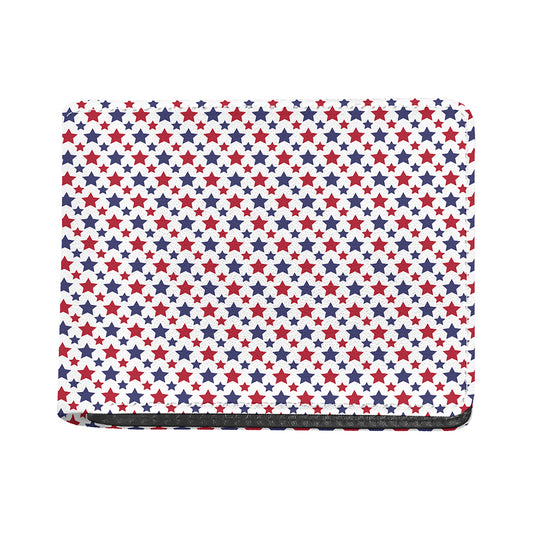 Red And Blue American Star Pattern Print Bifold Wallet