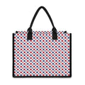 Red And Blue American Star Pattern Print Canvas Tote Bag