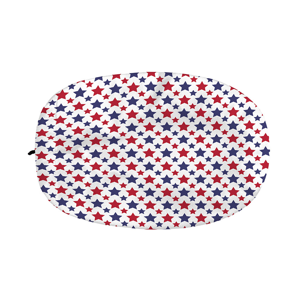 Red And Blue American Star Pattern Print Car Side Mirror Covers