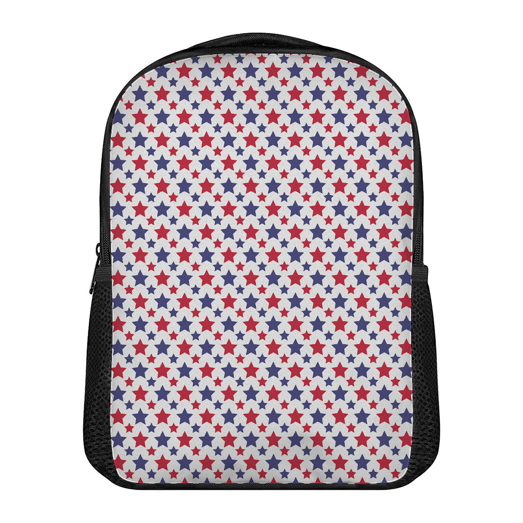Red And Blue American Star Pattern Print Casual Backpack