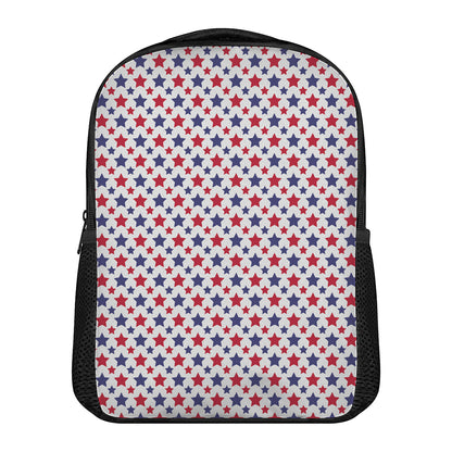 Red And Blue American Star Pattern Print Casual Backpack