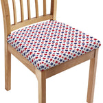 Red And Blue American Star Pattern Print Chair Cushion Cover