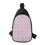 Red And Blue American Star Pattern Print Chest Bag