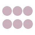 Red And Blue American Star Pattern Print Coaster Set