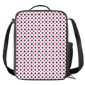 Red And Blue American Star Pattern Print Crossbody Lunch Bag
