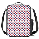 Red And Blue American Star Pattern Print Crossbody Lunch Bag