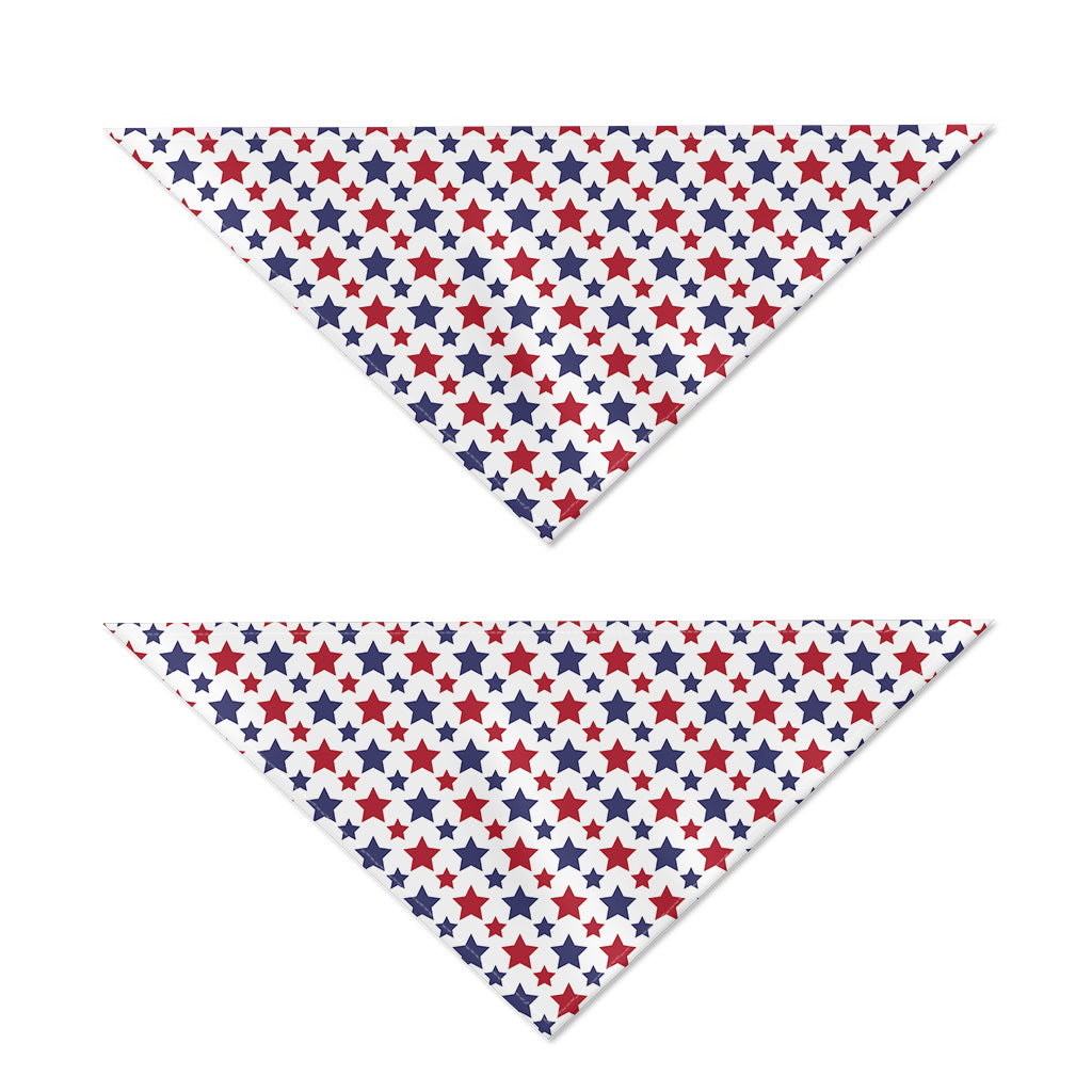 Red And Blue American Star Pattern Print Dog Bandana