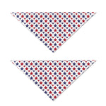 Red And Blue American Star Pattern Print Dog Bandana
