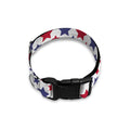 Red And Blue American Star Pattern Print Dog Collar