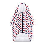 Red And Blue American Star Pattern Print Dog Zip Up Hoodie