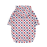 Red And Blue American Star Pattern Print Dog Zip Up Hoodie