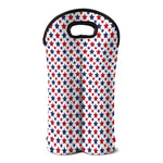 Red And Blue American Star Pattern Print Double Neoprene Wine Tote