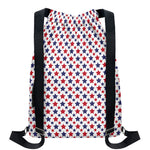 Red And Blue American Star Pattern Print Drawstring Backpack