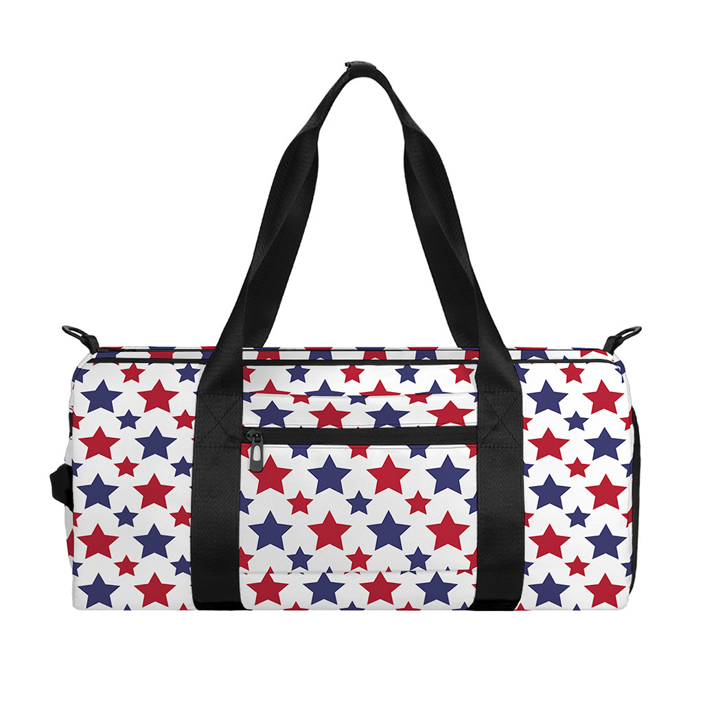 Red And Blue American Star Pattern Print Gym Bag