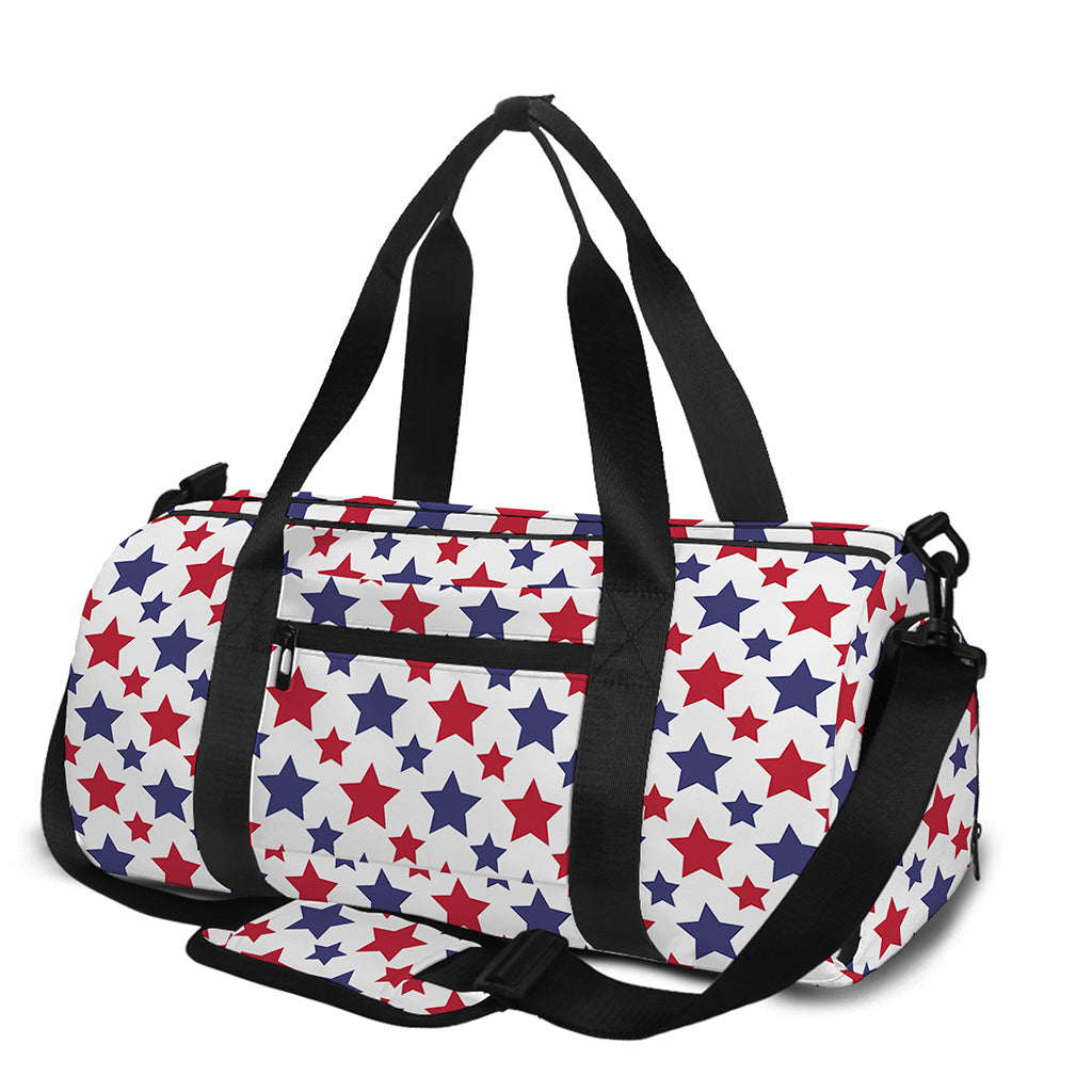 Red And Blue American Star Pattern Print Gym Bag