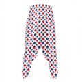 Red And Blue American Star Pattern Print Hammer Pants