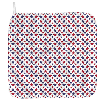 Red And Blue American Star Pattern Print Hand Towel