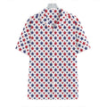 Red And Blue American Star Pattern Print Hawaiian Shirt