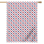 Red And Blue American Star Pattern Print House Flag