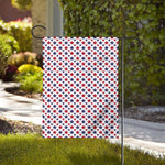 Red And Blue American Star Pattern Print House Flag