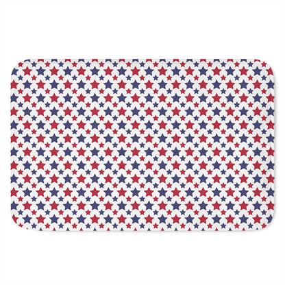 Red And Blue American Star Pattern Print Indoor Door Mat