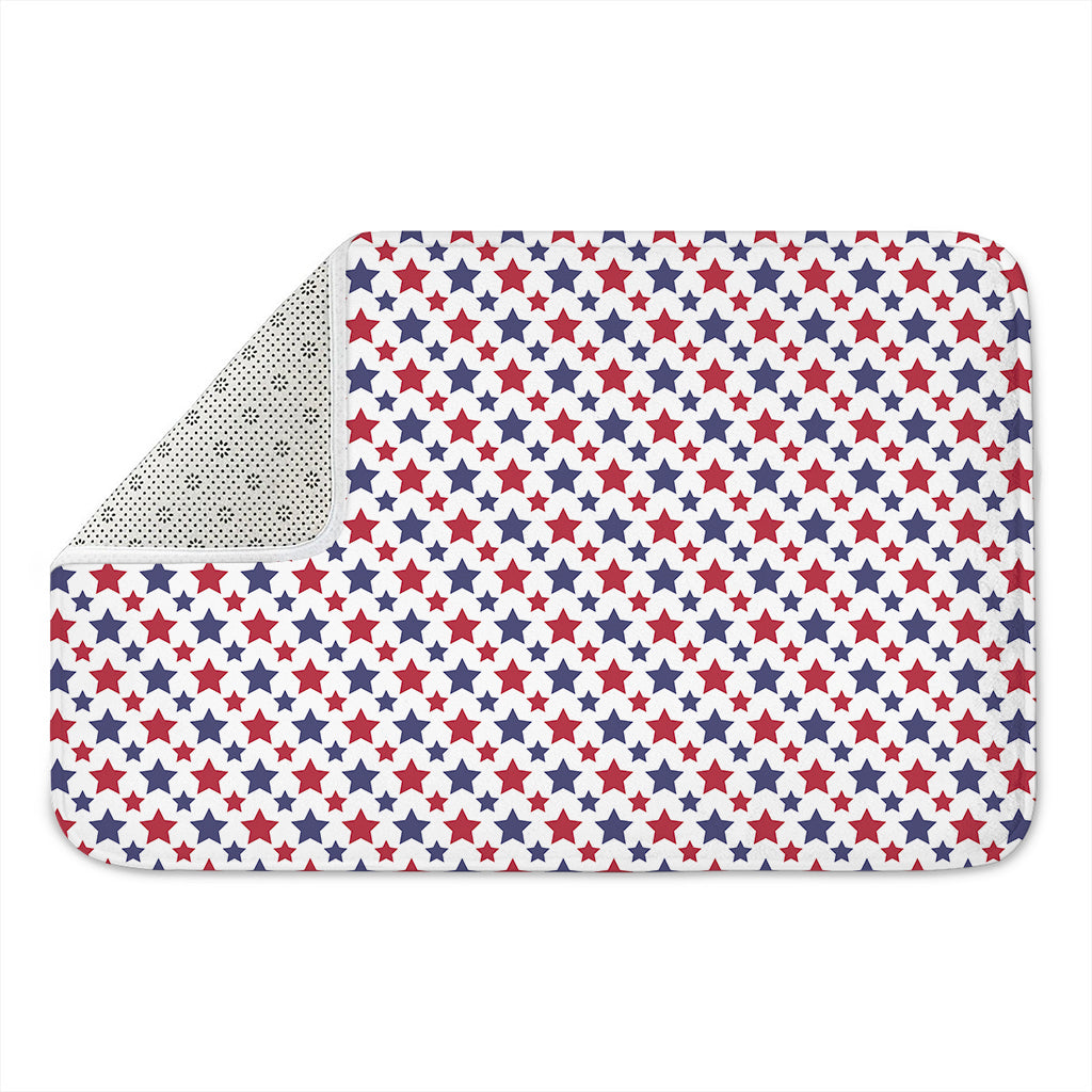 Red And Blue American Star Pattern Print Indoor Door Mat