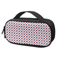 Red And Blue American Star Pattern Print Portable Cooler Travel Case