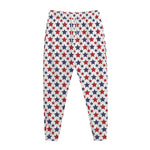 Red And Blue American Star Pattern Print Jogger Pants