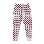 Red And Blue American Star Pattern Print Jogger Pants