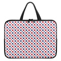 Red And Blue American Star Pattern Print Laptop Sleeve With Handle