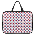 Red And Blue American Star Pattern Print Laptop Sleeve With Handle