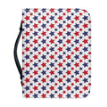 Red And Blue American Star Pattern Print Leather Bible Cover