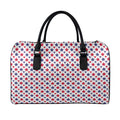 Red And Blue American Star Pattern Print Leather Duffel Bag
