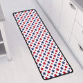 Red And Blue American Star Pattern Print Long Kitchen Mat