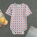 Red And Blue American Star Pattern Print Men's Bodysuit