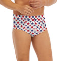 Red And Blue American Star Pattern Print Men's Briefs