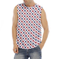Red And Blue American Star Pattern Print Men's Fitness Tank Top