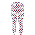Red And Blue American Star Pattern Print Men's Leggings