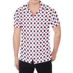 Red And Blue American Star Pattern Print Men's Shirt