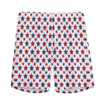 Red And Blue American Star Pattern Print Men's Sports Shorts