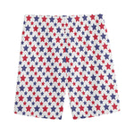 Red And Blue American Star Pattern Print Men's Sports Shorts